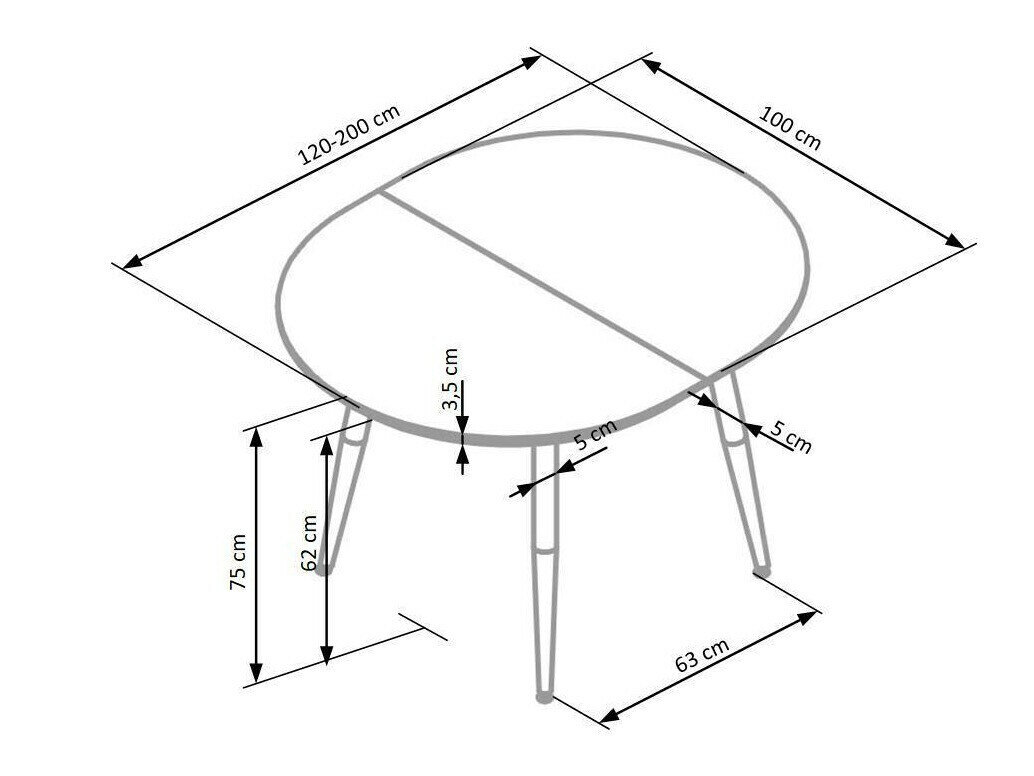 Tafel Houston Humus (Wit + San Remo eik)
