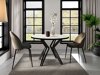 Tafel Oswego 111 (Wit marmer + Zwart)