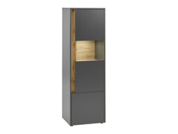 Boekenkast Elbsori 102 (Antraciet + Wotan eik)