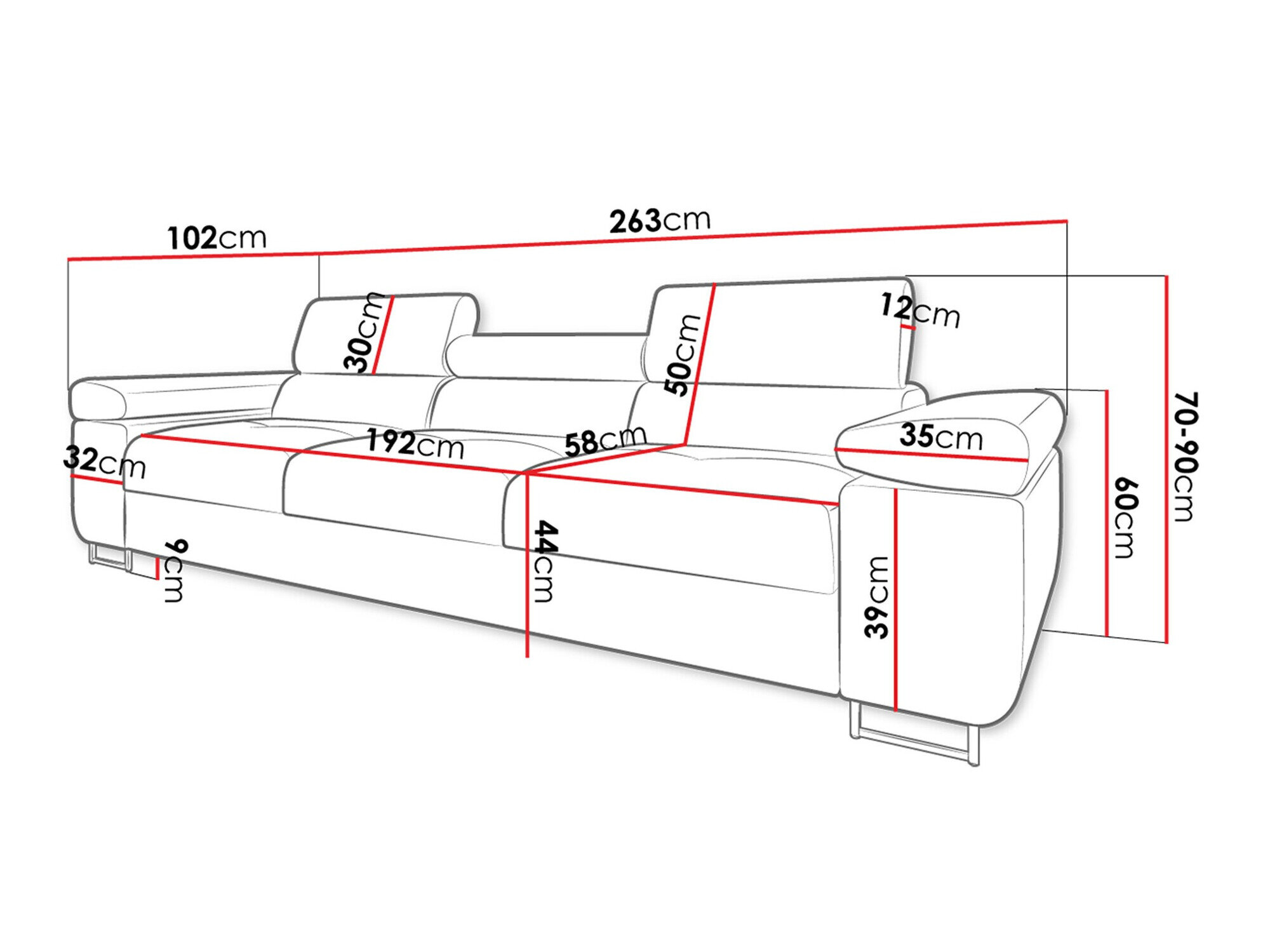 Sofa Comfivo Vinetum III (Soft 011 + Lux 06)