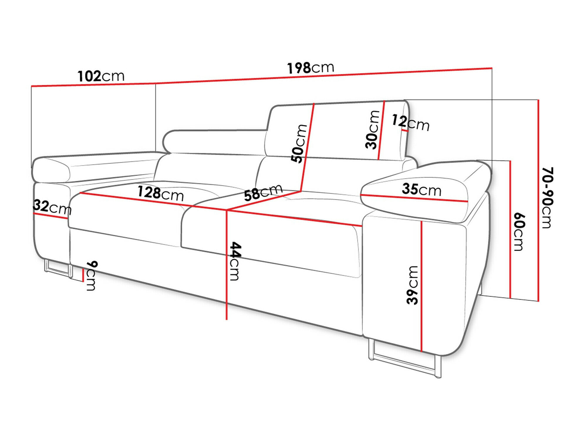 Sofa Comfivo Eliferu 105 (Manila 16)