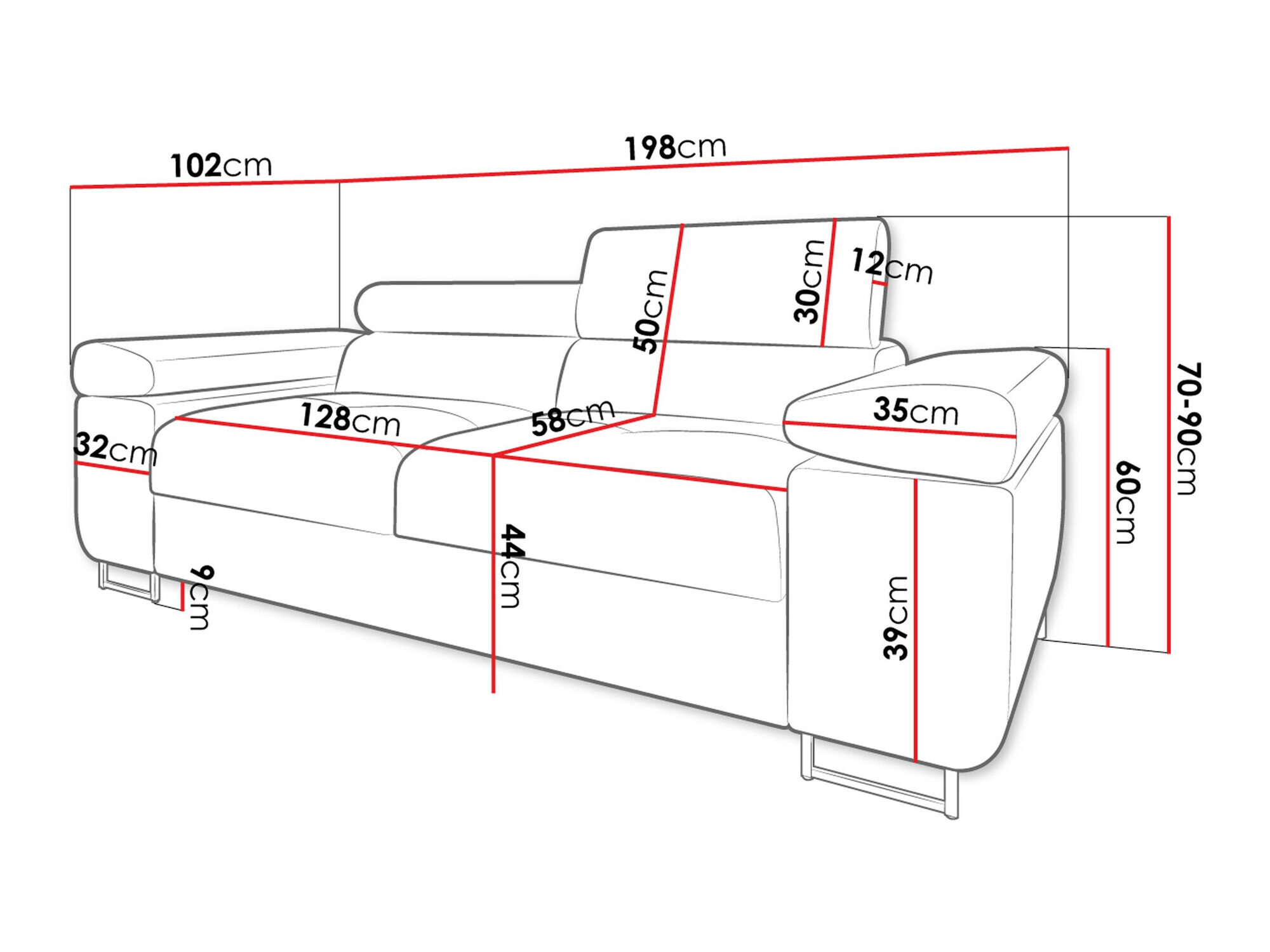 Sofa Comfivo Eliferu 105 (Manila 35)