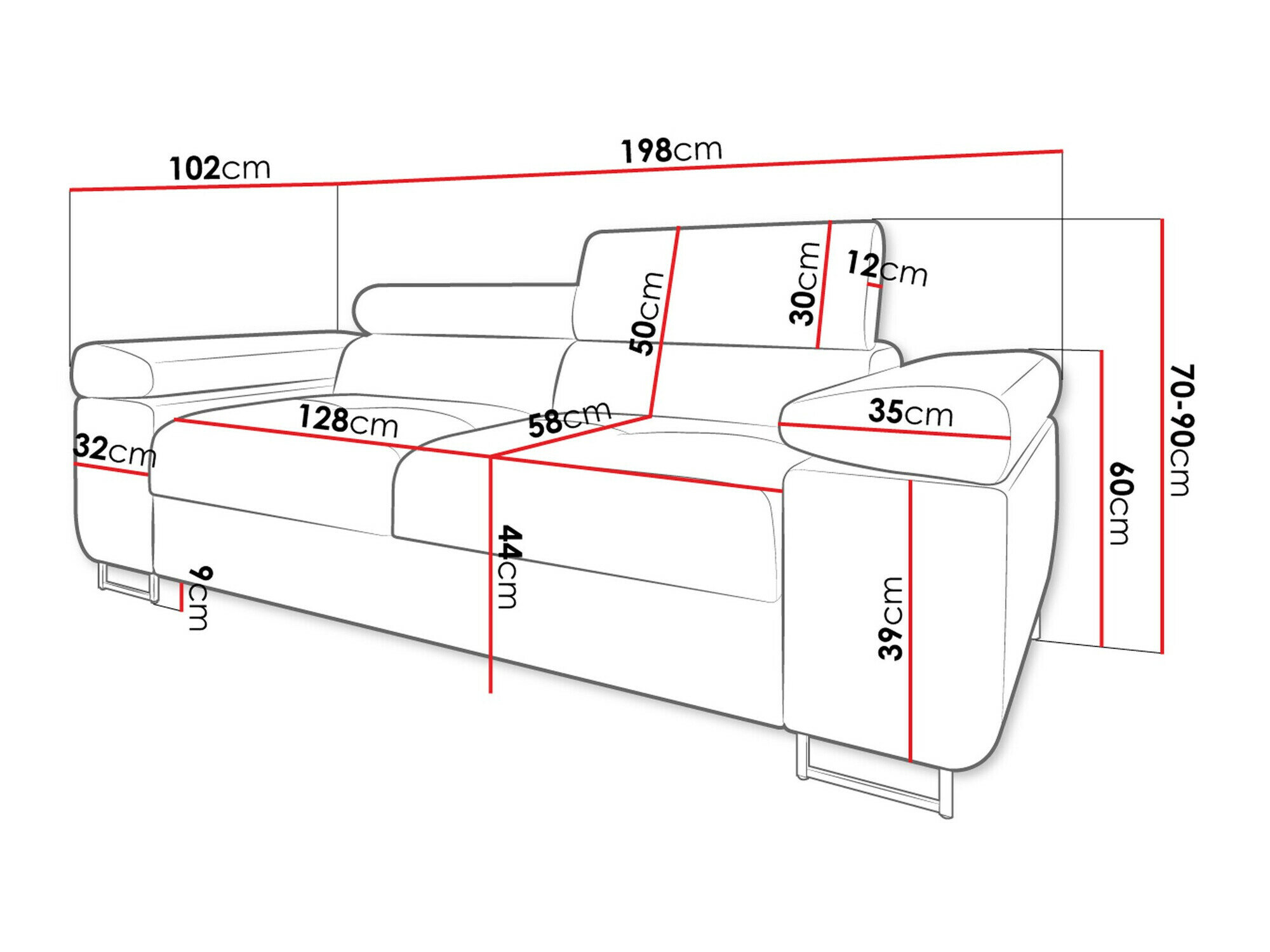 Sofa Comfivo Eliferu 105 (Poso 05)