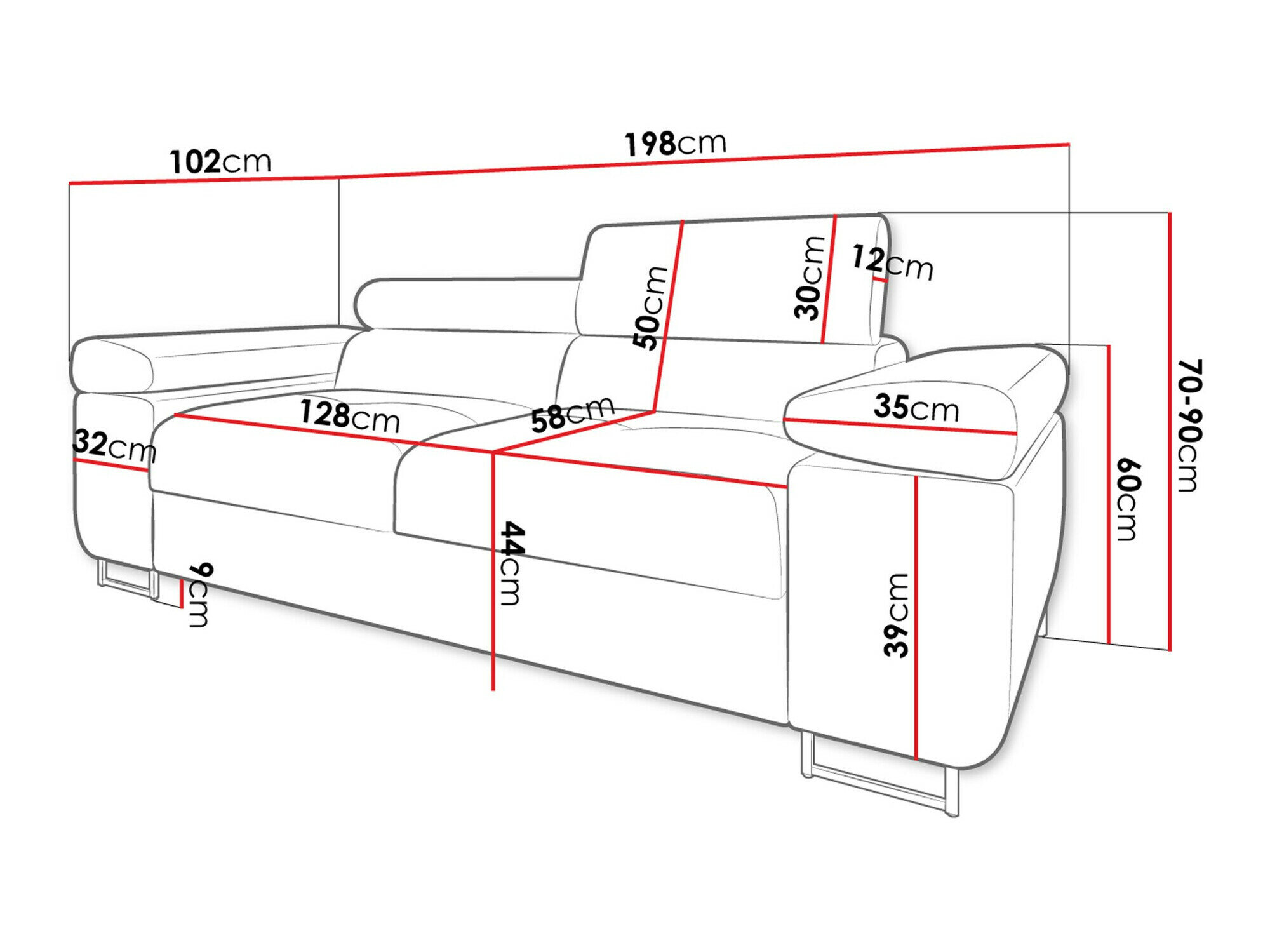 Sofa Comfivo Eliferu 105 (Poso 110)