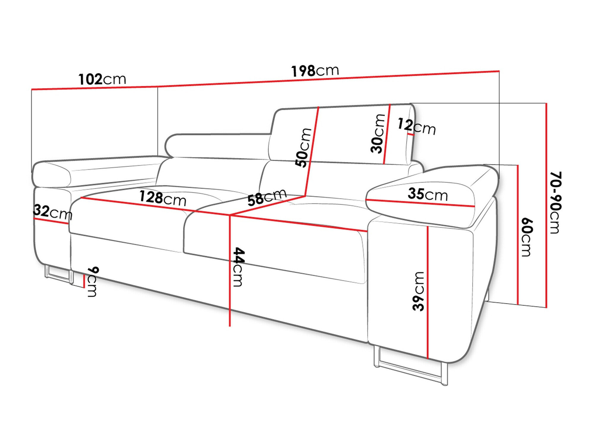 Sofa Comfivo Eliferu 105 (Poso 14)
