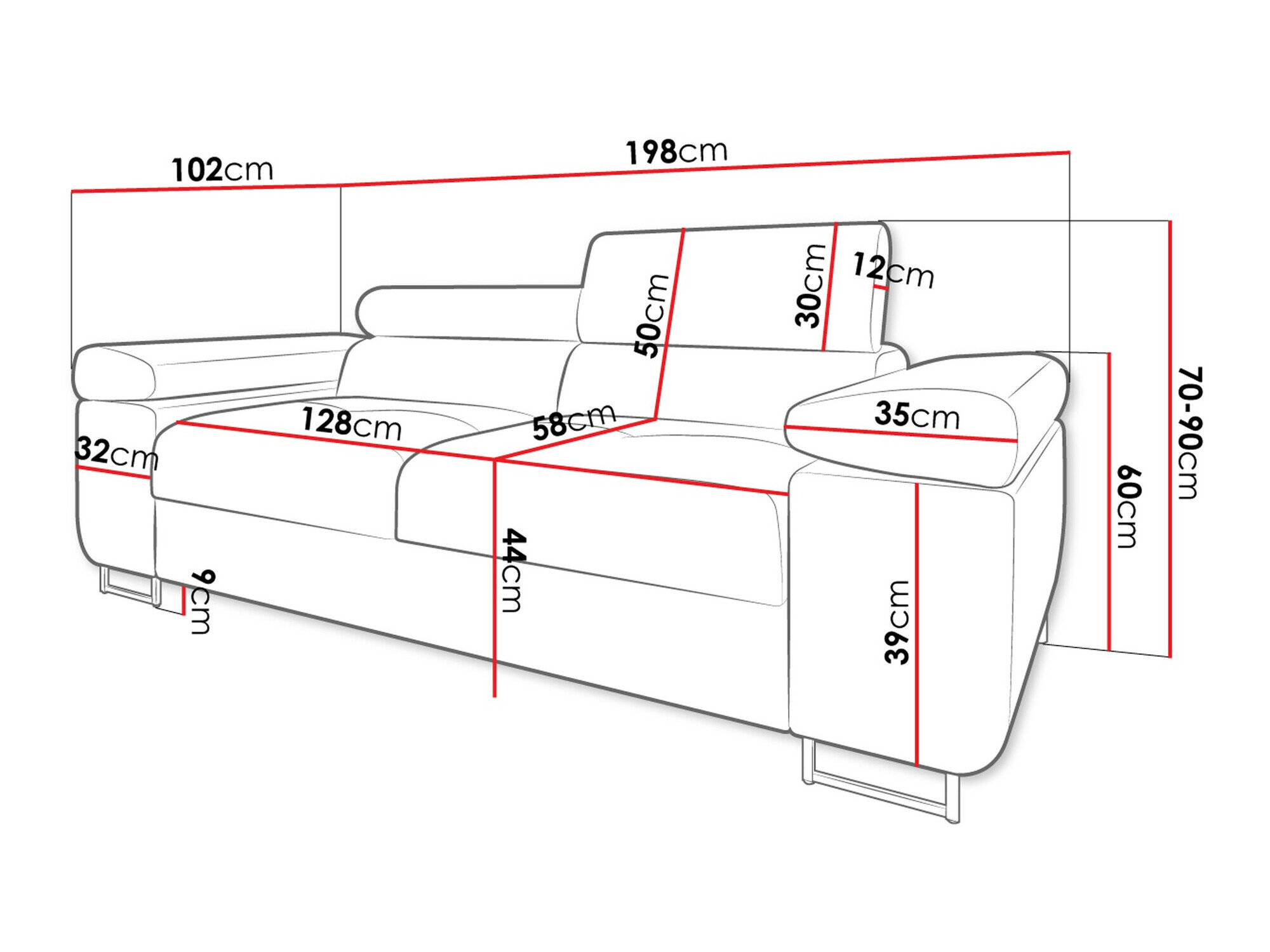 Sofa Comfivo Eliferu 105 (Poso 47)