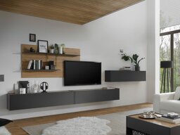 Set de living Elbsori 121 (Antracit + Stejar Wotan)