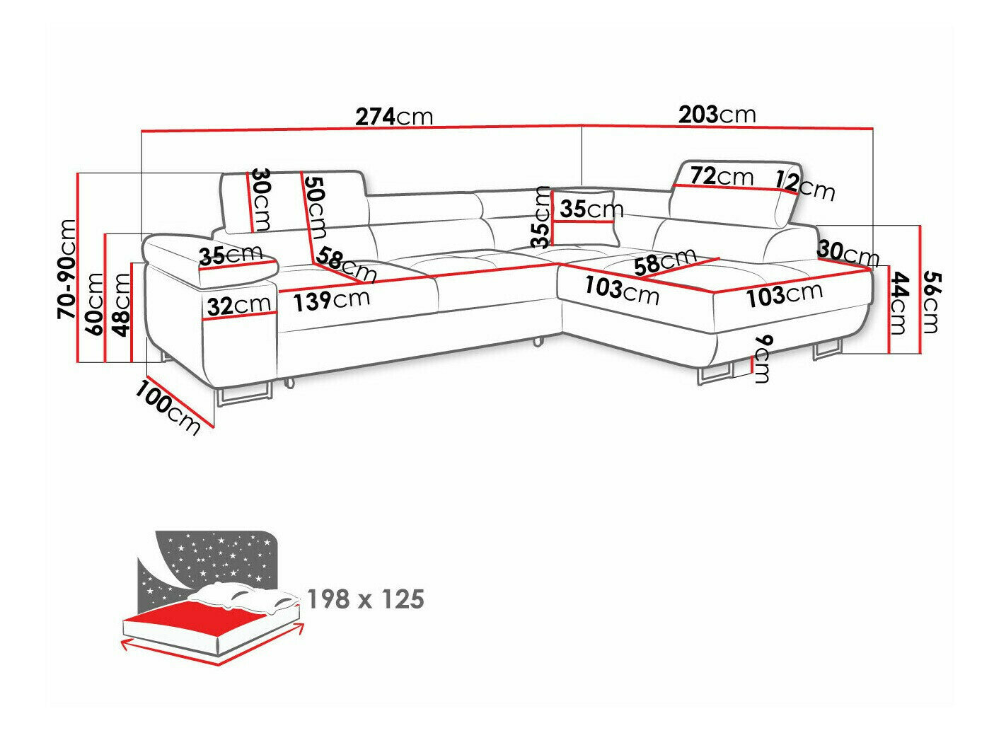 Hjørnesofa Comfivo Eliferu 101 (Magni 206.12)