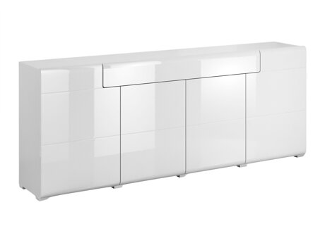 Kommode Torsone 102 (Hvid + Glansfuld hvid)