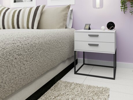 Sengebord Bristol 194 (Hvid)