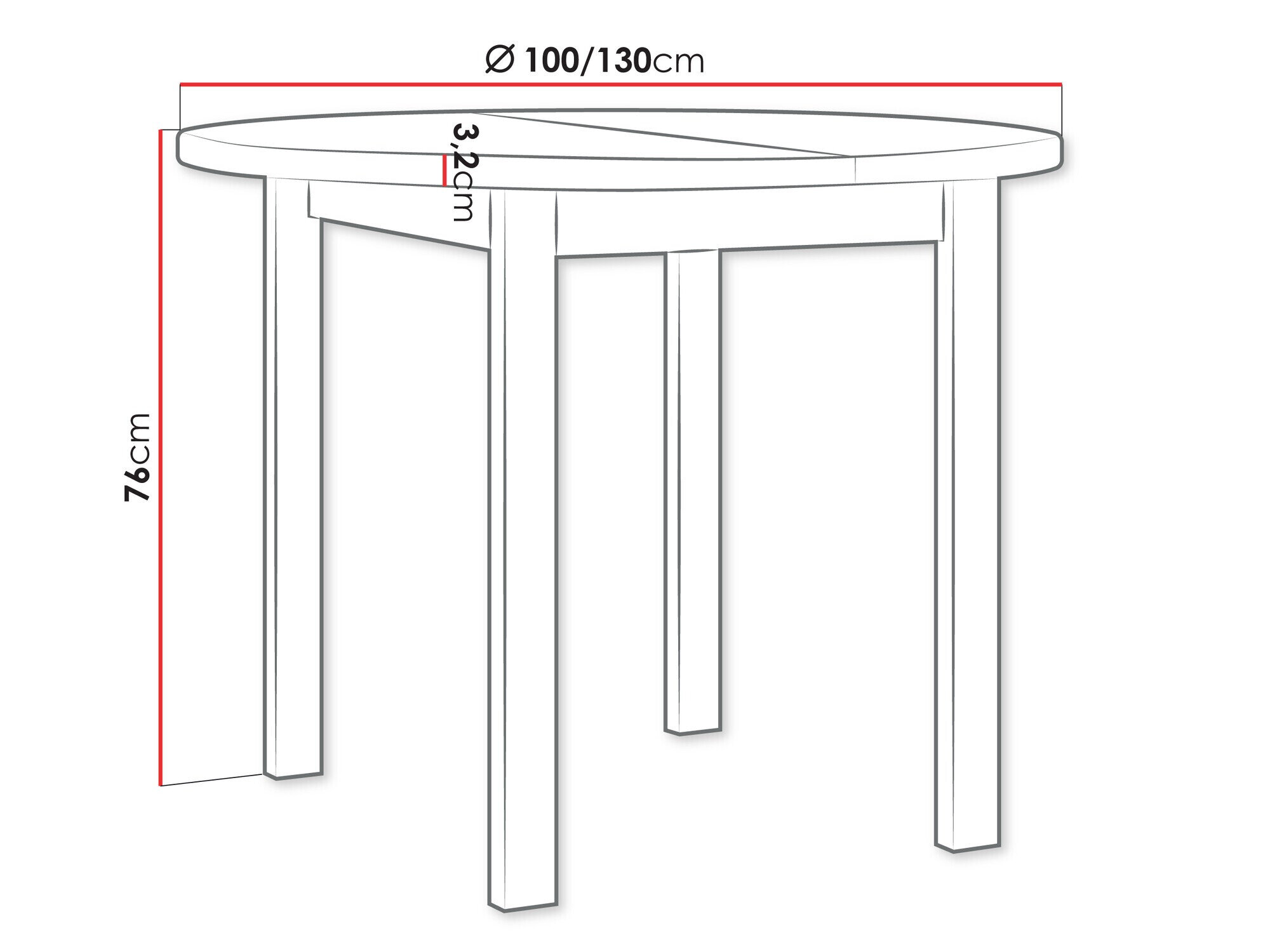 Bord Victorville 355 (Artisan eg + Hvid)