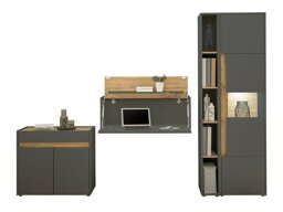 Ensemble de meubles Elbsori 139 (Anthracite + Chêne wotan)