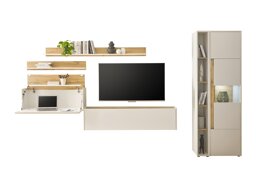 Set de living Elbsori 140 (Alb + Stejar Wotan)