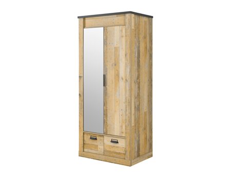 Kledingkast Cirtale 106 (Antraciet + Verouderd hout)