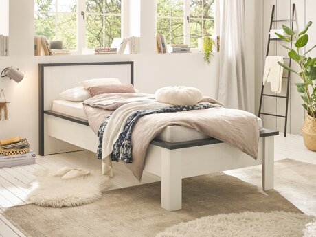 Bed Cirtale 109 (Gebleekt grenen + Antraciet)