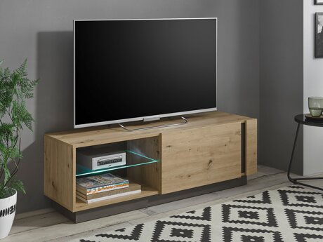 TV-állvány Veropho 102 (Artisan tölgy + Grafit)