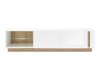 TV-bord Veropho 103 (Glansfuld hvid + Grandson eg)