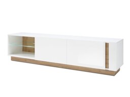 TV-meubel Veropho 103 (Glanzend wit + Kleinzoon eik)
