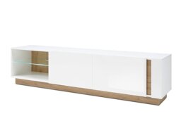 TV-meubel Veropho 103 (Glanzend wit + Kleinzoon eik)