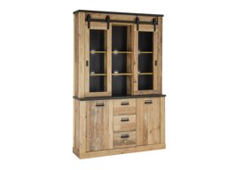 Boekenkast Cirtale 110 (Verouderd hout + Antraciet)