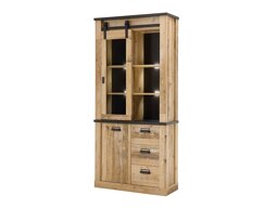 Boekenkast Cirtale 114 (Verouderd hout + Antraciet)