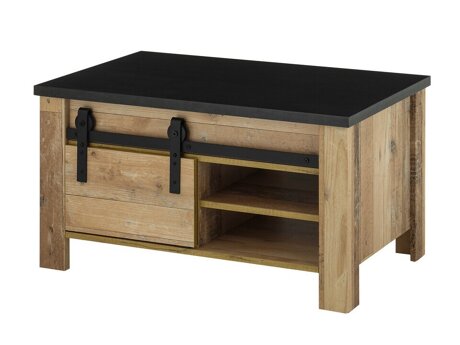 Salontafel Cirtale 111 (Antraciet + Verouderd hout)