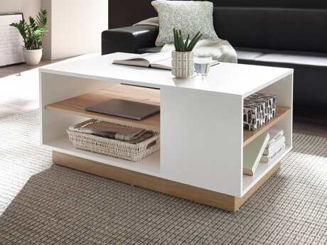 Salontafel Veropho 108 (Wit + Kleinzoon eik)