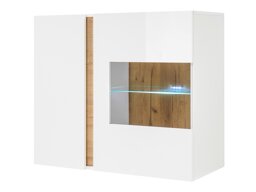 Wandkast Veropho 105 (Glanzend wit + Kleinzoon eik)