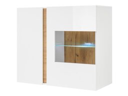 Wandkast Veropho 105 (Glanzend wit + Kleinzoon eik)