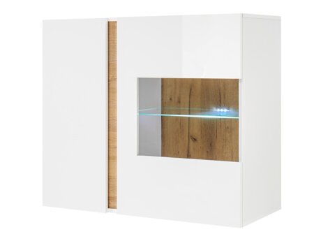 Wandkast Veropho 105 (Glanzend wit + Kleinzoon eik)