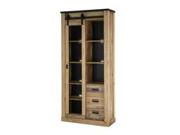 Boekenkast Cirtale 121 (Verouderd hout + Antraciet)
