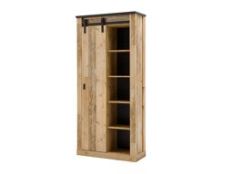Boekenkast Cirtale 122 (Verouderd hout + Antraciet)