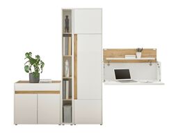 Set de mobilier Elbsori 156 (Alb + Stejar Wotan)