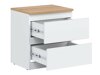Table de chevet Catelbi 109 (Blanc + Chêne)
