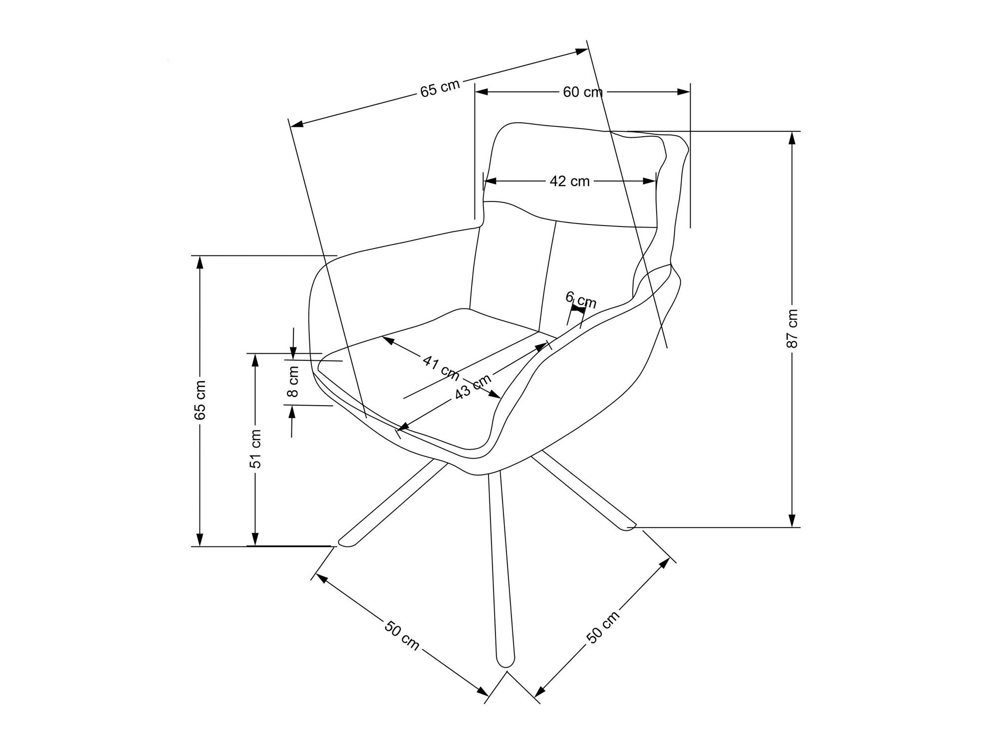 Stol Houston 1564 (Gul)