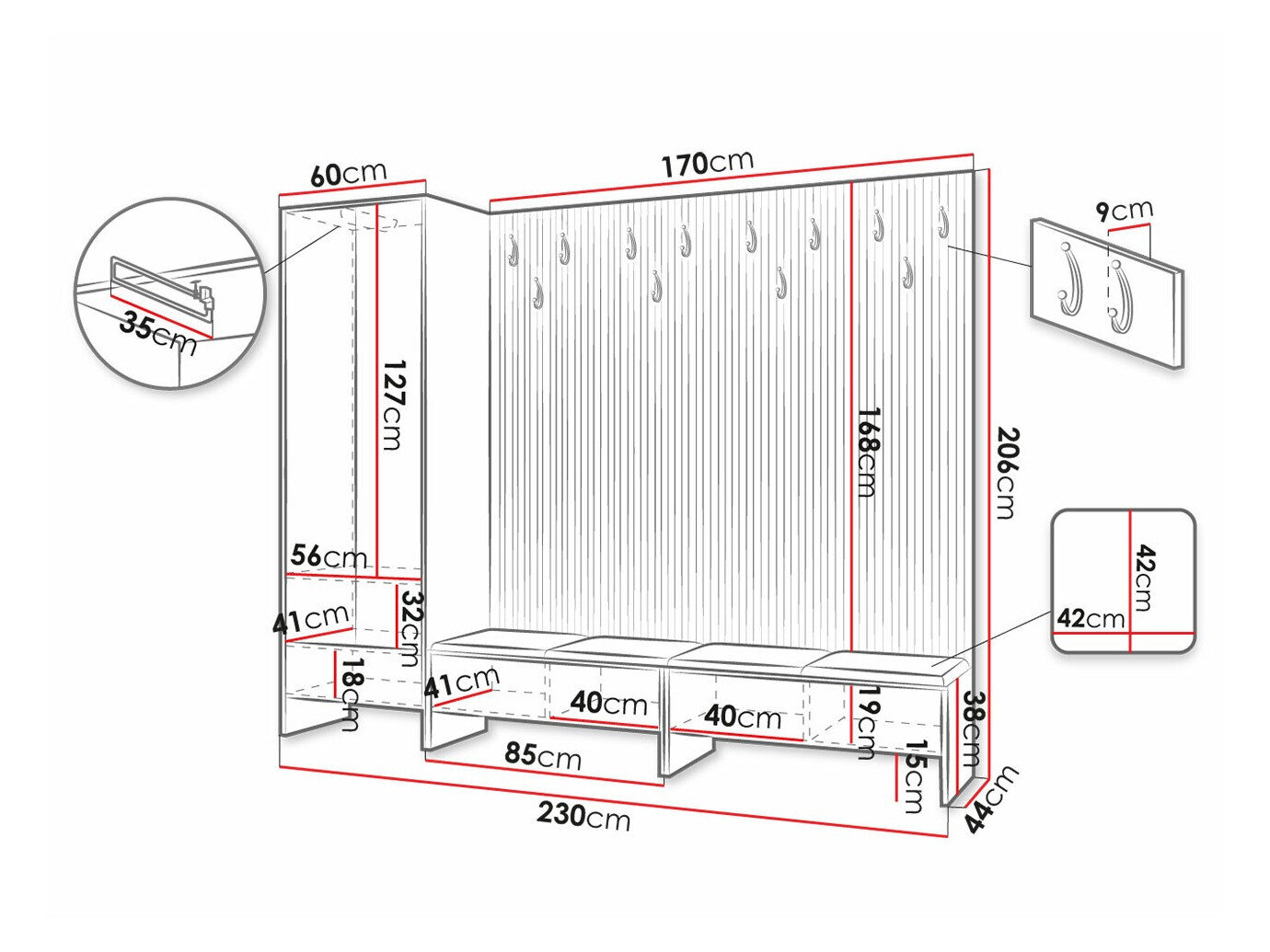 Entrésæt Donio VI (Artisan eg + Manila 18)