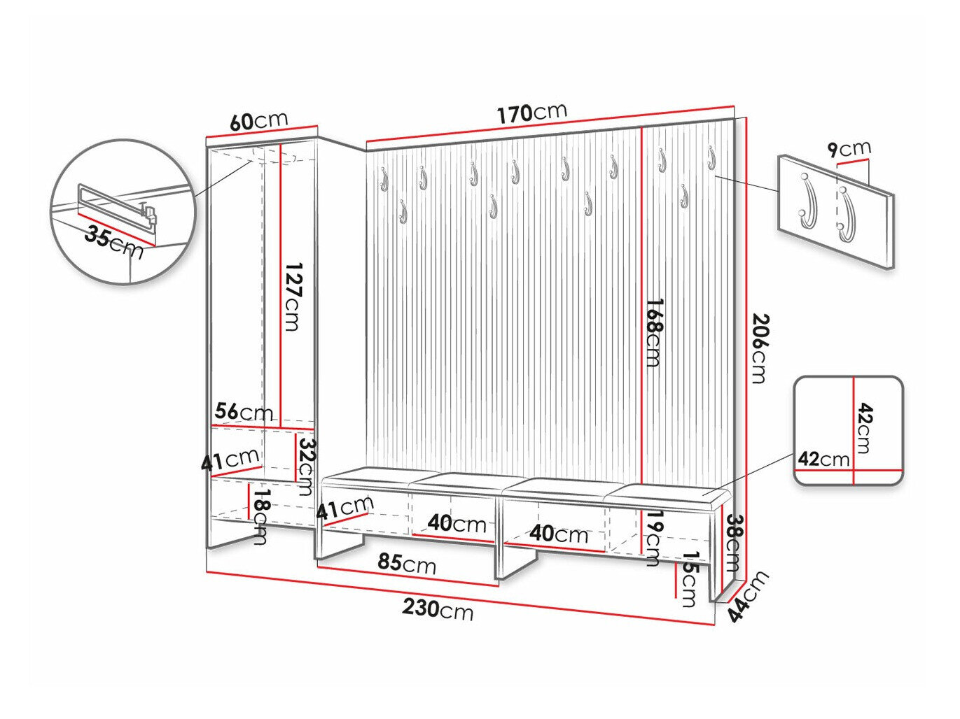Entrésæt Donio VI (Artisan eg + Manila 32)