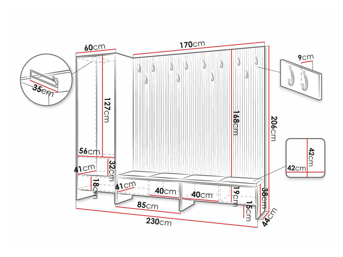 Entrésæt Donio VI (Artisan eg + Manila 35)