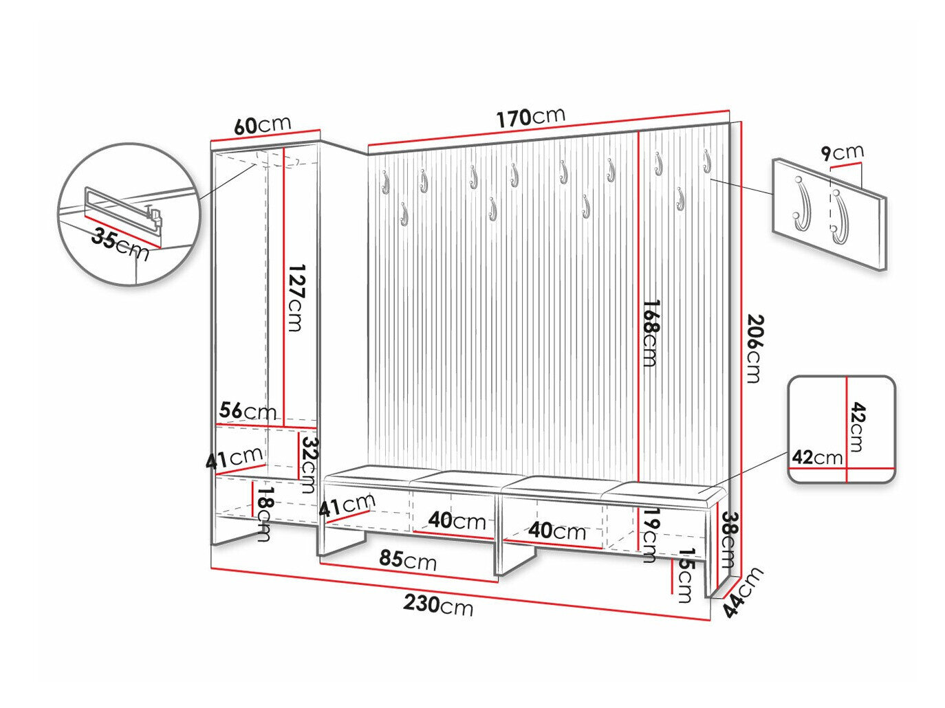 Entrésæt Hartford 484 (Artisan eg + Manila 02)