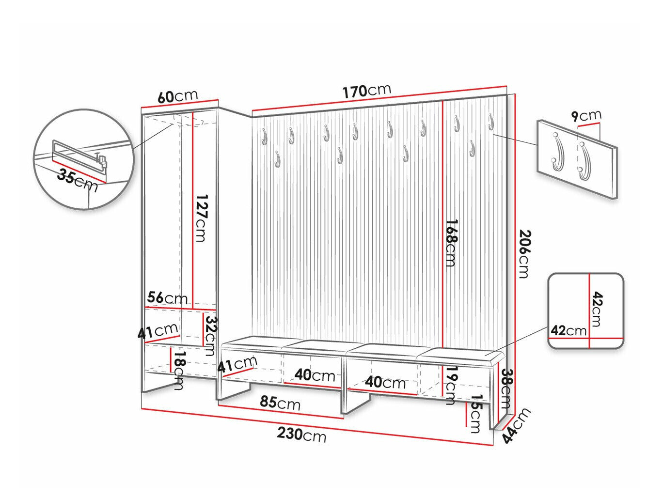 Entrésæt Hartford 484 (Artisan eg + Manila 09)