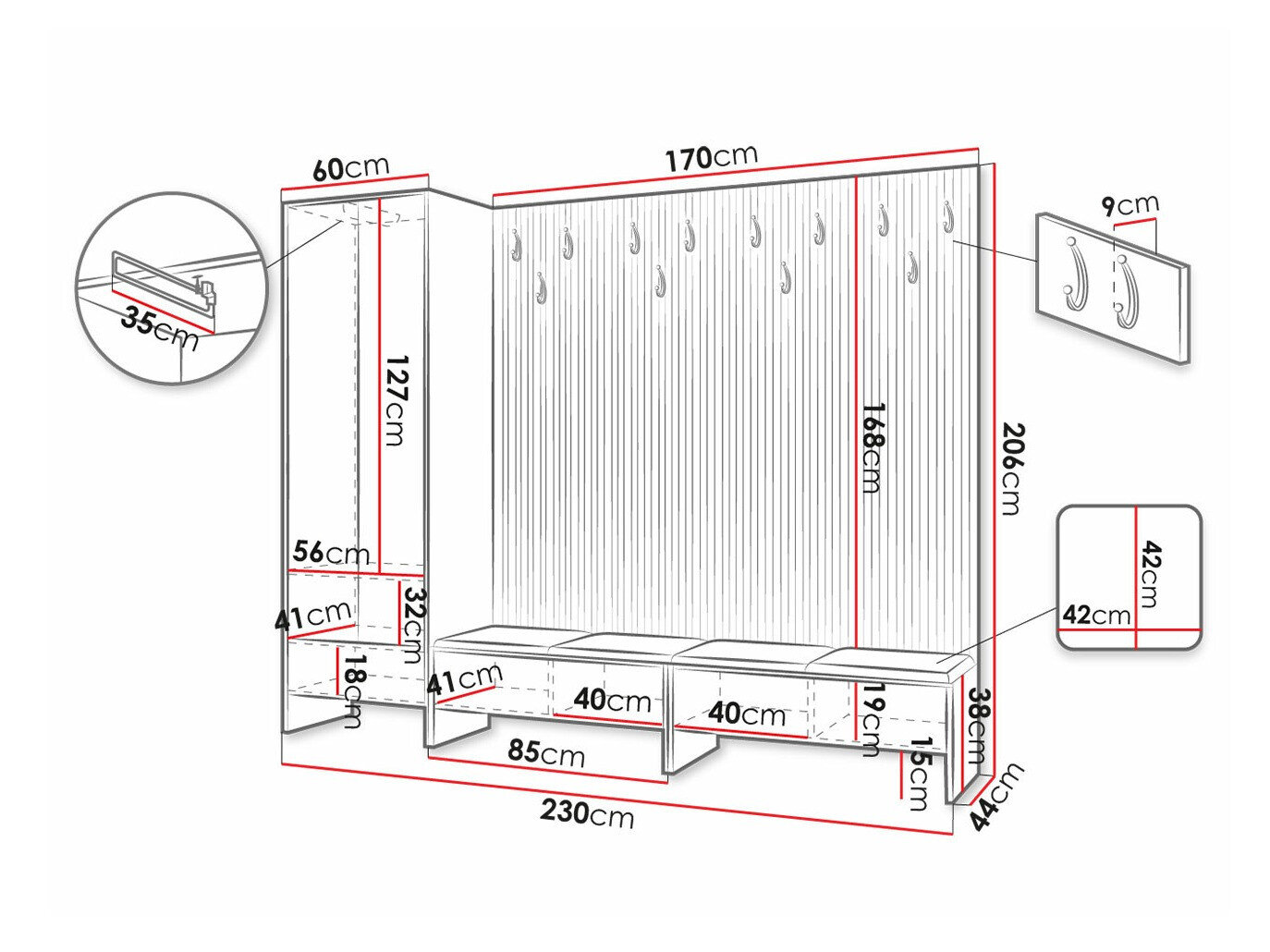 Entrésæt Hartford 484 (Artisan eg + Manila 11)