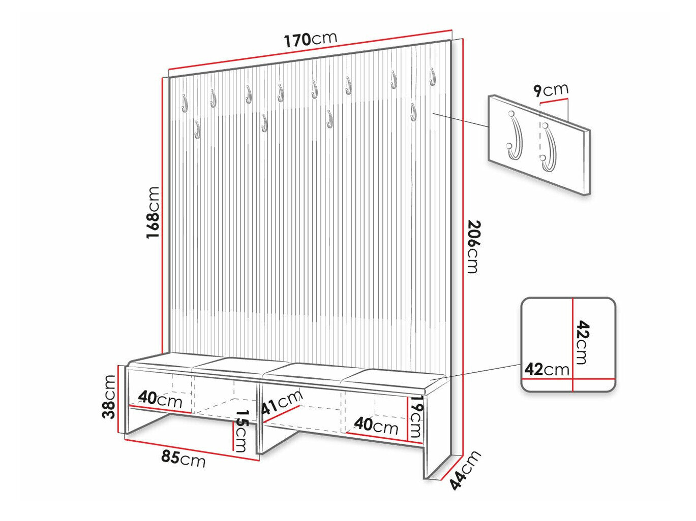 Entrésæt Donio V (Artisan eg + Soft 011)