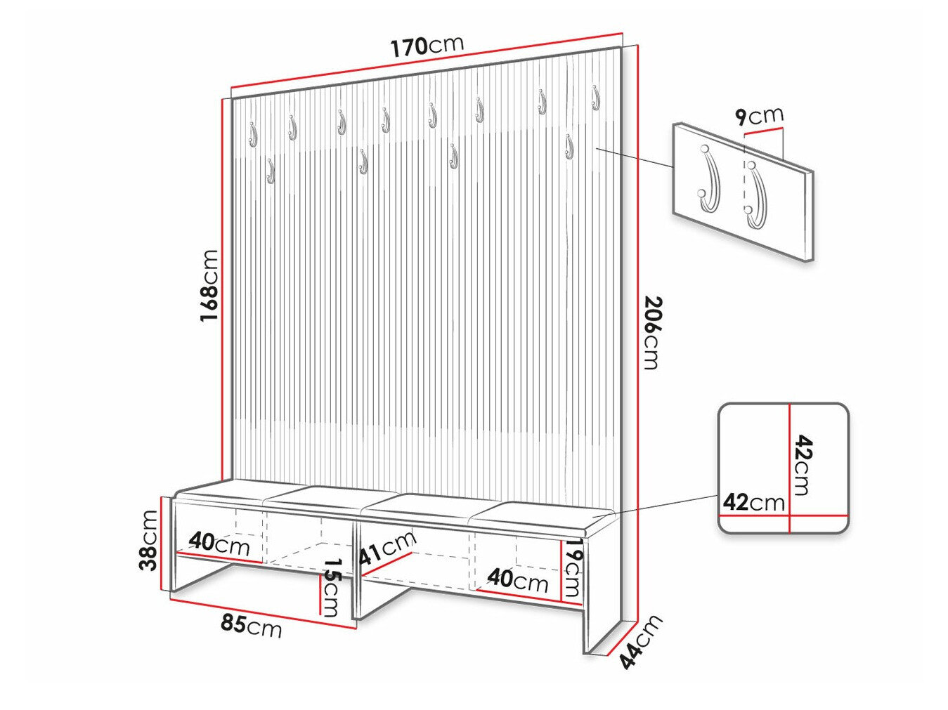 Entrésæt Hartford 485 (Artisan eg + Manila 16)
