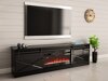 TV-meubel Charlotte 165 (Zwart + Glanzend zwart)