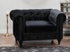 Chesterfield krēsls Cirdoro 102 (Melns)