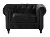 Chesterfield krēsls Cirdoro 102 (Melns)