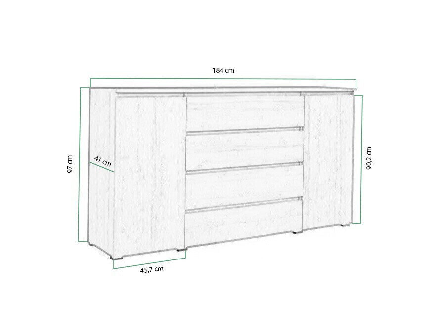 Kommode Cirdora 105 (Sonoma eg)