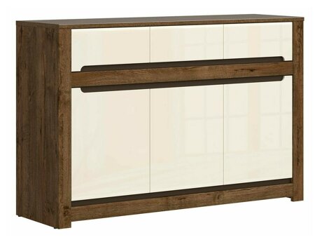 Kommode Ophevaru 101 (Glossy cream + April egetræ)