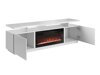TV-bord Figura I (Hvid + Glansfuld hvid)