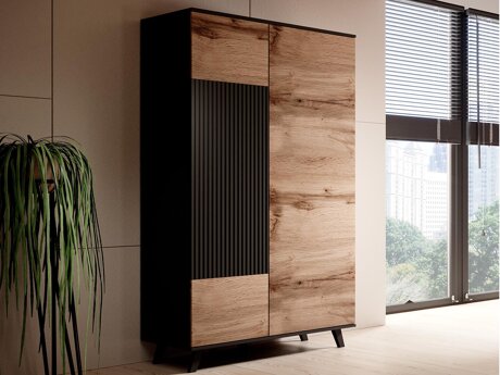 Garderobeskab Luelia 113 (Sort + Wotan eg)